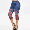 Jeans da donna Jean Pagliaccetto per pantaloni da donna Velluto a coste Giacca sintetica 3D casual in denim a vita alta