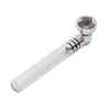 Glass pipe with diamonds metal bowl display for water bong tobaccom oil burner pipes Smoke accessories Irmdk