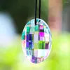Żyrandol kryształ 1pc 38 mm AB kolor owalny szklany sztuka pryzmat fasetowane słoneczne łapacza części