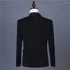 Mäns kostymer 2023 Spring Autumn Men Blazer Male Singer's Lens Performance Suit Chorus Black Casual Stage Costume