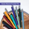 Çeşme Pens 1 PC Klasik Macaron Vintage Morandi Fountain Pen Eff -Nib Mürekkep Kalemleri Kapşonlu Nib Plastik Ofis Okul Malzemeleri Hediye Yazma 231023