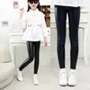 Leggings Strumpfhosen 2-12Y Mädchen Leggings Frühling Herbst Kinder Skinny Hosen Kinder Kleidung Mädchen Bleistift Hosen Hohe Qualität Schwarz Leder Leggings 231023