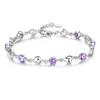 Perlé Sier plaqué nouvel océan coeur bracelet brins femme bleu diamant cristal bracelets mode bijoux personnalisés livraison directe Dhroo