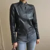 Kvinnors läder faux läder iamty punk stil lös pu läderjacka svart vintage streetwear dragkedja hösten chic elegant enkla ytterkläder damer topp 231023