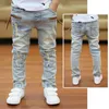 Jeans IENENS 5-13Y Kinderjongenskleding Skinny jeans Klassieke broek Kinderen denimkleding Trend Lange bodems Babyjongen Casual broek 231023