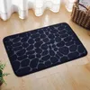 Carpets Coral Velvet Embossed Stone Floor Mat Solid Color Cobblestone Bathroom Absorbent Non-Slip Washroom