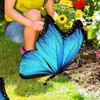 Садовые украшения, реалистичный вид, яркий цвет, декор «сделай сам», двор, синяя статуя бабочки, вставка, знак