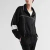 Jaquetas femininas jaqueta feminina 2023 outono y2k colisão em pé colar acetato mistura casaco simples moda casual peplum manga longa