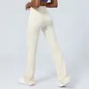 Женские брюки для йоги с высокой талией, спортивные брюки-бутлег с карманами, расклешенные рабочие классические брюки