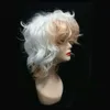 Danganronpa Synthetic hat耐性Komaeda Nagito Curly Wigアニメコスプレヘア