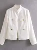 Costumes pour femmes, mode d'automne, décontracté européen et américain, polyvalent, Style occidental, col montant, Blazer texturé