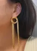 Dangle Earrings European And American Fashion Snake Bone Chain Tassel Round Sweet Women's Style