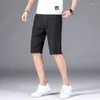 Männer Shorts Klassische Marke Anzug 2023 Sommer Alle-spiel Gerade Elastische Fünf-Punkt Hosen Männlichen Hochwertige Business casual