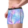 Mutande Intimo da uomo Rosa Blu Magical Galaxy Star Print Boxer da uomo Mutandine maschili elastiche