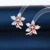Stud Earrings Charms Yellow Purple Crystal Leaves Star Korean Earring 2023 Trends Fashion Compact For Women Jewelry Wedding Gift