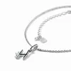 Hängen 2023 Säljer S925 Sterling Silver Letter H Moonlight Stone Pendant Halsband Small Design Sense mode mångsidiga smycken