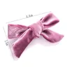 Hårtillbehör godis färg sammet bow clips för flickor barrettes barn mini bowknot hårnålar barn hårgrip huvudbonader accessoires