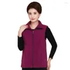 Women's Vests Women's Mother's Fleece Waistcoat Vest Women Spring Autumn Jacket Female Oversize Loose Tops Outerwear Lady