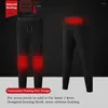 Уличные брюки для женщин и мужчин, теплые брюки для кемпинга с зарядкой через USB, регулируемая температура, черные изолированные брюки для пешего туризма с электрическим подогревом, однотонные эластичные