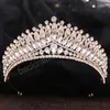 Coroa para mulheres casamento rainha vermelho verde azul cristal nupcial tiaras coroa headbands vestido acessórios