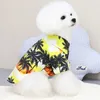 Dog Apparel Hawaii Style Puppy Cat Tshirt Summer Clothes Print Pet Sweatshirt T-shirt Apparels Short Sleeve Shirt For Small Dogs Chiwawa