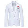 Men's Suits 3 Piece Suit Casual Fashion Solid Color Embroidered Business Gentleman Lapel Big Men Warm Up