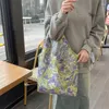 Sacos de noite Youda estilo poliéster tecido bolsa de ombro para mulheres moda floral padrão bolsa grande capacidade casual shopper tote