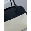 Sacs Duffel 2023 Toile Sac fourre-tout en cuir de vache Femmes Sac à main de grande capacité