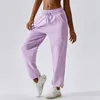 Active Pants Tunic midja Sweatpants Pocket Yoga Outdoor Casual Women Fitness Running Gym Loose Sports Trousers