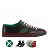 Classic Tennis 1977 Canvas Casual Shoes Luxury Designer Womens Italy Green And Red Web Stripe Rubber Sole for Stretch Cotton Low platform Hiigh Top Mens Sneakers