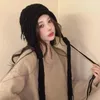 Berets Chapéu de malha Grosso Tempo Elegante Inverno para Mulheres Long Tassel Beanie com Elastic Anti-Slip Design Soft Ear