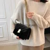 Cross Body Vintage Velvet Loks Woman Body Body Winter Luksusowy moda Portfel torebki i torba Zielone i czerwone wino Colorsblieberyees