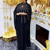 Ethnische Kleidung 2023 Herbst- und Wintermode Muslimischer Naher Osten Robe Hohlperlennähte Fledermausärmel Kleid Damen