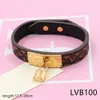 Bracelets à main en cuir PU pour femmes et hommes, bijoux de styliste, chaîne avec lettres, cadeau de luxe, de mariage, de noël, LVB9