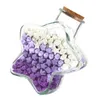 Storage Bottles Origami Star Paper Strip Mini Glass Tape Strips Cellophane Purple Decor