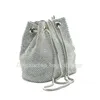 Handbag Bag Rhinestones Luxury Crystal Handle Purses Bucket Clutch Shoulder Silver and Designer Evening Shining Purse