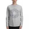 Herrpolos Flower of Life - Sacred Geometry Star Cluster Long Sleeve T -shirts Vintage T Shirt Black Sweat Shirts