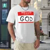 Herren-Poloshirts „Hello My Name Is GOD“ (Die Antwoord – Ugly Boy) T-Shirt für Jungen, weiße T-Shirts, kurze Herren