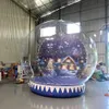 Decoración navideña, globo de nieve inflable, carpa de burbujas transparente, Papá Noel con fondo impreso y soplador para diversión