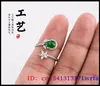 Cluster Rings Burmese Jade Gourd 925 Silver Talismans Women Accessories Jewelry Charms Emerald Stone Amulets Green Jadeite Natural