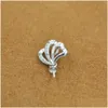 Jewelry Settings South Korea Version S925 Pearl Diy Holders Accessories Mini Heart-Shaped Pendant Gift Wholesale Manufacturers Mount F Dhydm