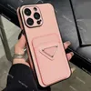 Projektanci etui na telefon iPhone 15 Pro Max 14 13 12 P nadruk ochrona obudowy mody Uchwyt karty Pocket Back Cover iPhone15 15promax luksusowy pełny zasięg powłoki mobilnej