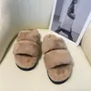 2023 Fuzzy Designer Mujeres Zapatillas Paseo Otoño Confort Invierno Sandalias Mullidas Señoras Lana Diapositivas Cómodas Moda de alta calidad Zapatilla Sherpa Cordero Sandalia