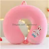 Memory Cotton U-shaped Cartoon Pillow Travel Pillow Lunch Nap Cervical Neck Protection Pillow 30X30cm