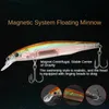 Köder lockt 1PC Floating Minnow Angelköder 8g mm 19g 110mm künstlicher harter Köder Suspend Crankbait Magnetsystem Wobbler für Pike Bass 231023