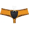 Underbyxor Herr Tiger Stripe Cheeky Boxer Swimewear Slips Man Board Surf Drawstring Skimpy Baddräkter