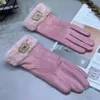 gloves designer gloves Fashion plush waterproof gloves for men women velvet wool of sheep lady five finger mittens Design Women's Gloves Winter Autumn