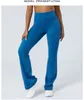 Calça feminina bootcut yoga cintura alta treino bootleg com bolsos flare calça social de trabalho