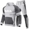 Tute da uomo BALR Primavera Autunno Felpa da uomo Completo in tinta unita Pullover stampato con cappuccio + Pantaloni sportivi con coulisse Moda maschile 2 pezzi Set J231023