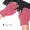 Sporthandschoenen Winterverwarming Vingerloze handschoenen Opladen via USB Verwarmingshandschoenen Wasbaar Halve hand Warme hand Elektrische warmte Handschoenen voor koud weer 231023